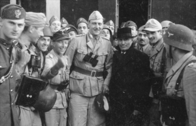 Skorzeny with the liberated Mussolini –  September 12, 1943.