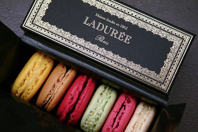 Ladurée is a French luxury bakery and sweets pâtisserie house created in 1862. It is one of the world’s best-known premier sellers of the double-decker macaron. Author Louis Beche – CC-BY 2.0