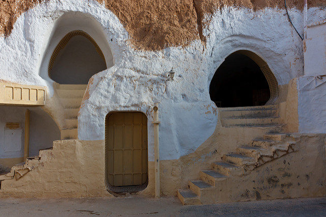 A lot of communities around the world, particularly those in hot climates, traditionally live in caves to escape the heat. The troglodyte homes in Matmata were made famous in “Star Wars” when the film director George Lucas used one as Luke Skywalker’s childhood home. Author – Dmitry Mishin – CC BY 2.0