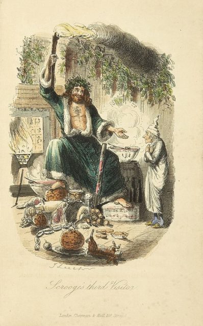 “The Ghost of Christmas Present” from the original edition, 1843.