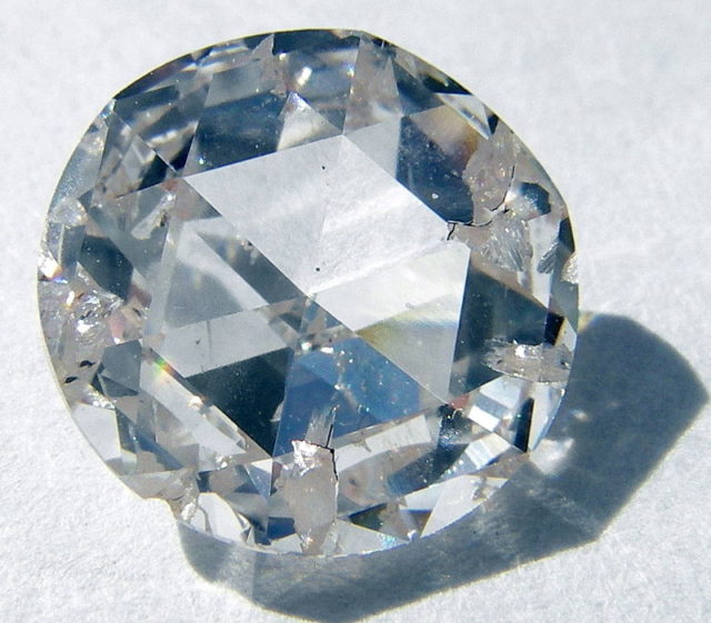 A finely shaped diamond sparkles in the light. Photo by Steve Jurvetson CC BY 2.0