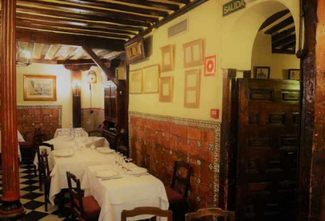 The second floor of the restaurant Botin in Madrid, which Hemingway describes in the book as the best restaurant in the world. Botin is presently regarded as the oldest restaurant in the world.