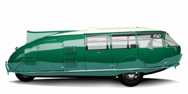 Model of 1933 Buckminster Fuller’s Dymaxion, one of the inspiration from wich Dutch importer Ben Pon drew inspiration when designing the Volkswagen’s Microbus. Author Starysatyr, CC BY-SA 3.0