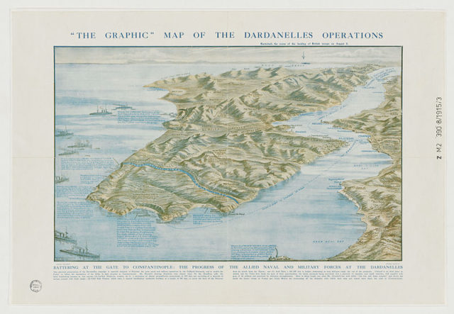 Graphic map of the Dardanelles