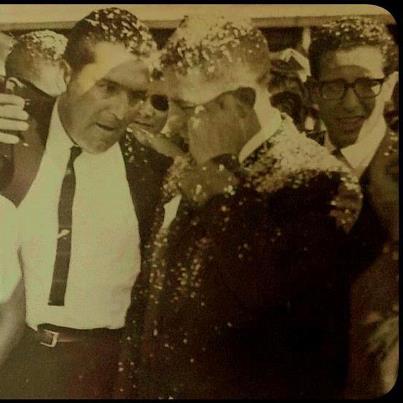 René Barrientos and Don Rupert Herboso at the opening celebration of the largest mall in Bolivia. Author: Eric Herboso. CC BY-SA 3.0.