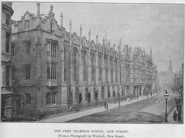 King Edward’s School in Birmingham, where Tolkien was a student (1903–1911)