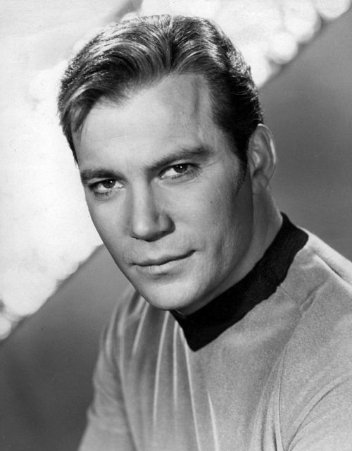 Publicity photo of William Shatner as Captain Kirk from the television series Star Trek.
