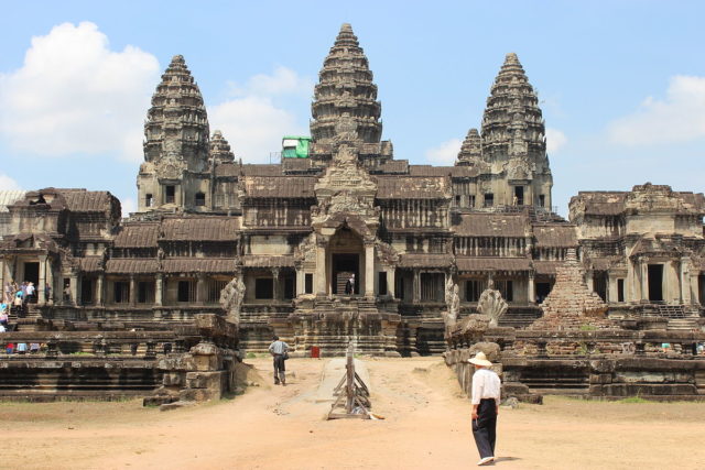 Angkor Wat as viewed from the rear. Photo by James Mason-Hudson, CC BY-SA 3.0.