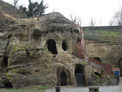 The entrance to Mortimer’s cave, a tunnel that led up into the upper bailey of Nottingham Castle Author:Char CC by 2.0