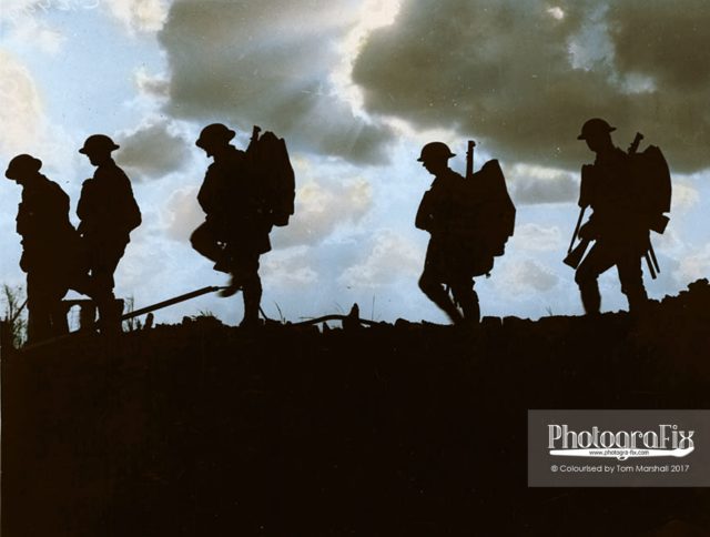 British soldiers, colorized.  Author: Tom Marshall