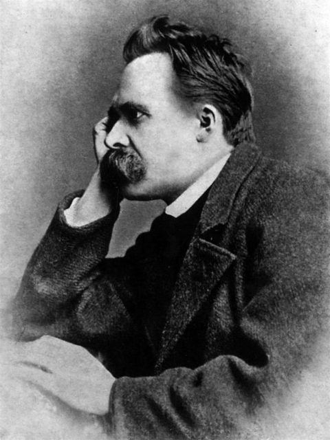 Portrait of Friedrich Nietzsche, 1882. One of five photographs by photographer Gustav Schultze, Naumburg, taken early September 1882.