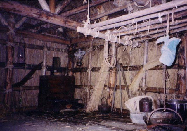 A reproduction of the interior of the Ota family house.
