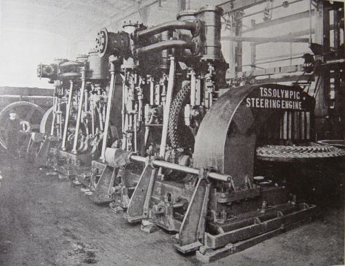 Steering engine of Titanic’s sister ship RMS Olympic, circa 1910