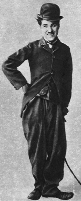 Chaplin as the Tramp in 1915, cinema’s “most universal icon”