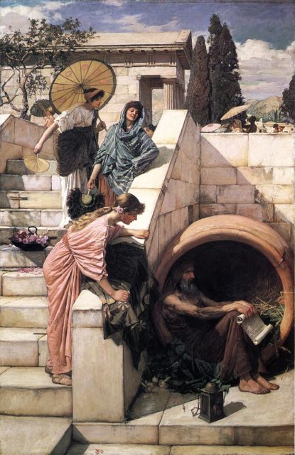The Sonderling as an attraction. Diogenes by John William Waterhouse , 1882.