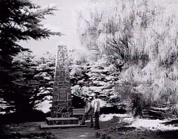 The historical monument marking where Batman landed at Indented Head in 1835.