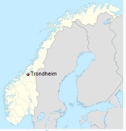 Trondheim is located in Norway Author: NordNordWest CC BY-SA 3.0