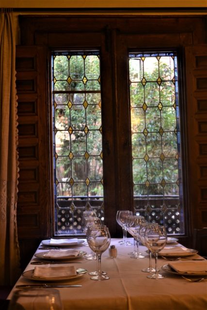 Dining table next to the window