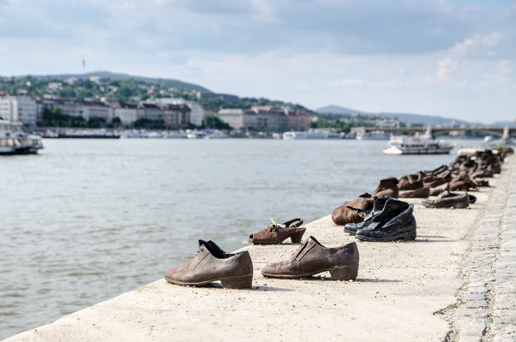 Memorial for Jews killed besides the Danube in Budapest