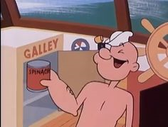 Popeye finds just the thing to save Olive Oyl. From Sea No Evil (Gene Deitch, 1960) Photos :King Features Syndicate