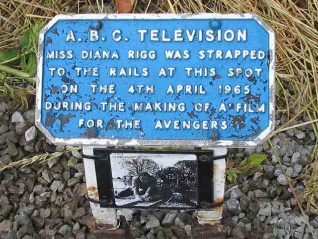Film location plate presented by ABC TV to the Stapleford Miniature Railway, which is still in use today