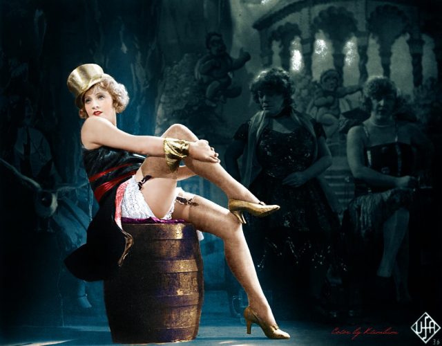 Marlene Dietrich as Lola Lola in ‘The Blue Angel’ (1930)(Color by Klimbin)