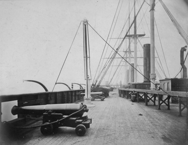 The deck of Great Eastern in 1865