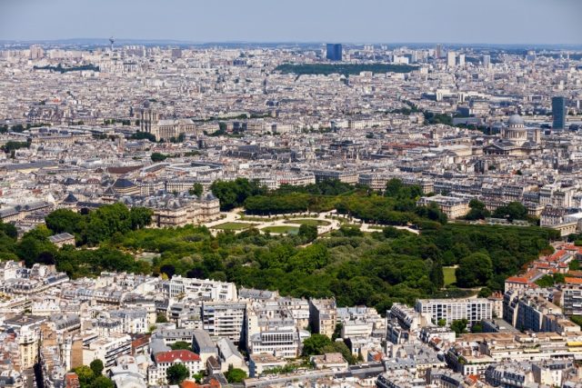 Aerial view of the Jardin du Luxembourg