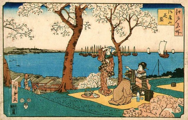 Hanami bento in the Edo period