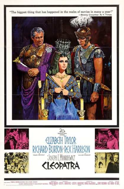 Theatrical poster for the film ‘Cleopatra’ (1963).