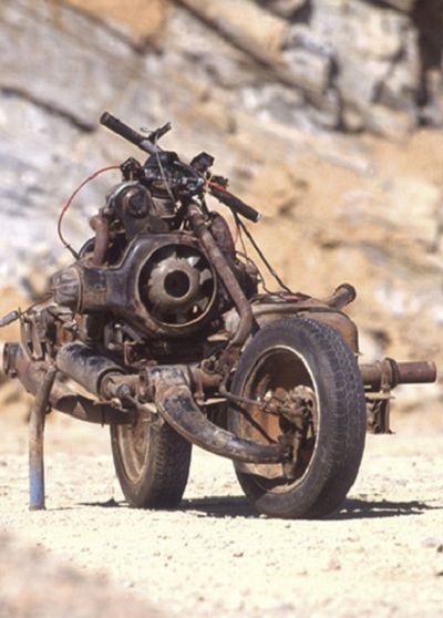 His amazing makeshift motorbike allowed Mr Leray to travel to civilisation, where he was rescued by police. Credit: Daniel Denis of 2CV magazine