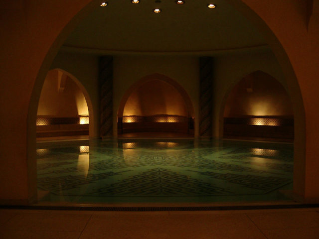 Hammam in King Hassan II Mosque. Author: Andy Wright, CC BY 2.0