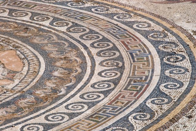 Ancient greek mosaic at Delos.