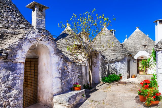Unique Trulli Houses in Alberobello,Puglia,Italy.