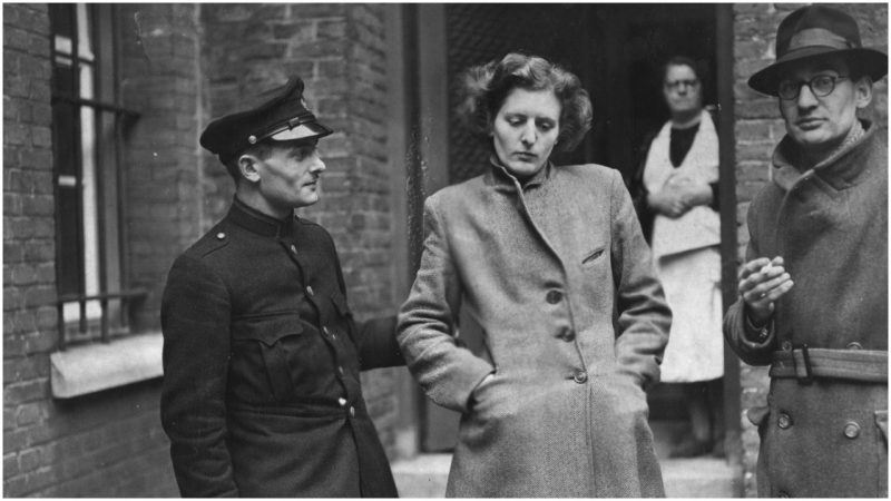 1944: Nazi collaborator and sweetheart to SS leaders Madame Aldegonda Zeguers awaiting trial for luring a young Dutch patriot to his death. (Photo by Fred Ramage/Keystone/Getty Images)