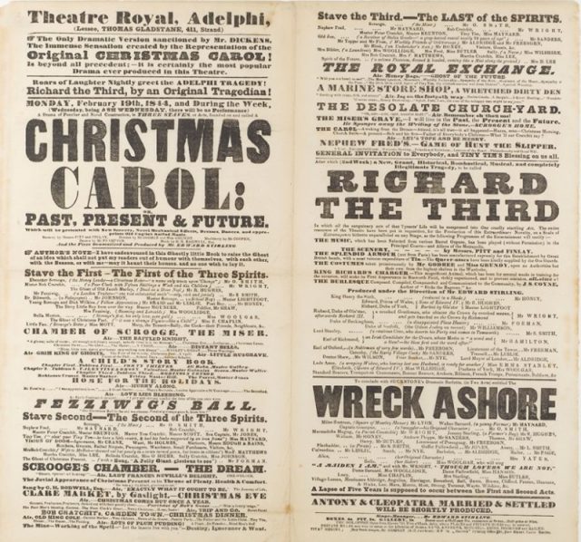 “A Christmas Carol” poster. Author: Courtesy of the Morgan Library