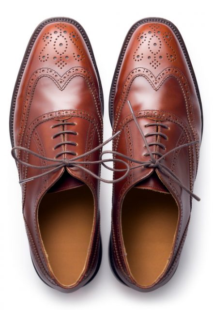 A pair of men’s traditional brogue shoes