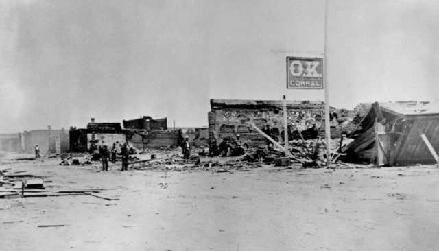 O.K. Corral after a fire in 1882