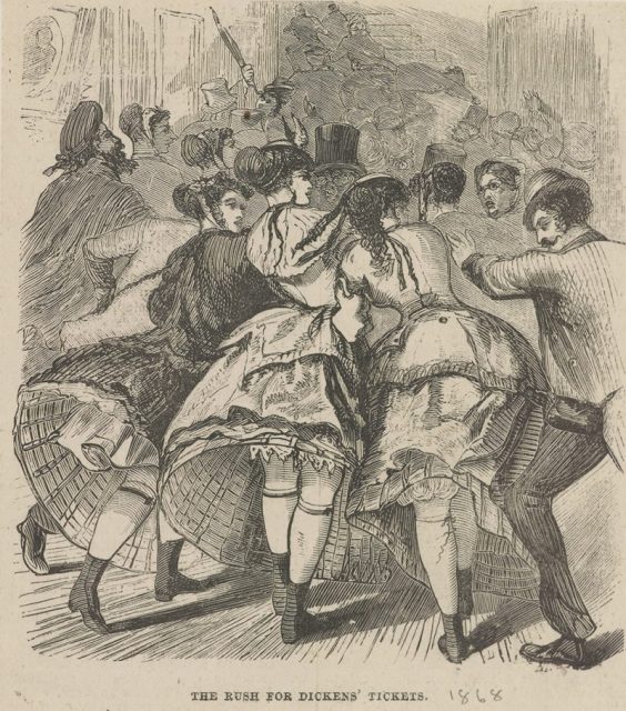 A rush for Dickens’ tickets. Author: Courtesy of the Morgan Library