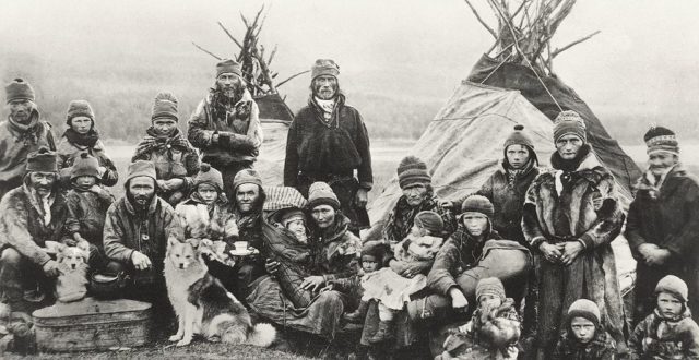 Nordic Sámi people, Lavvu circa 1900.