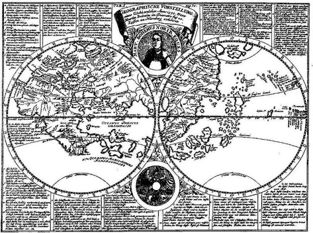 Projection of the Behaim Erdapfel, 1492