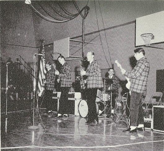 The Beach Boys performing at Taft High School in the early 1960s.