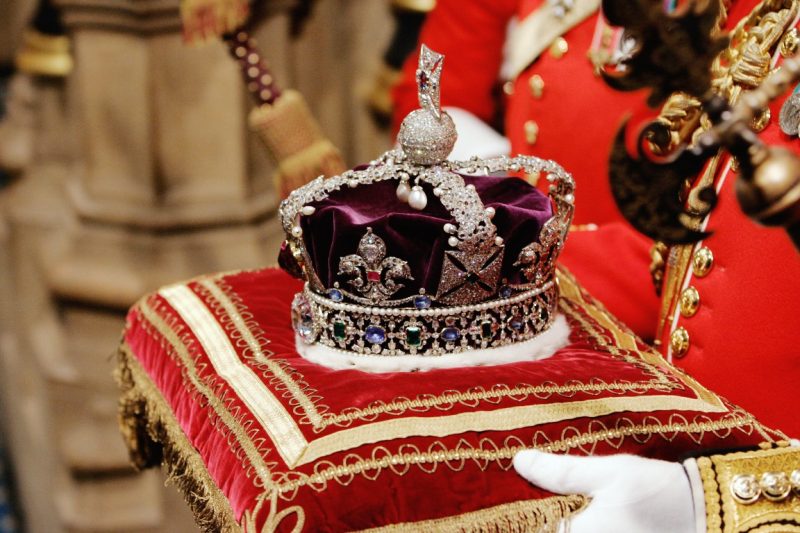 The Imperial State Crown is brought to the House of Lords for the State Opening of Parliament on November 6, 2007 in London, England. (Photo by Tim Graham/Getty Images)