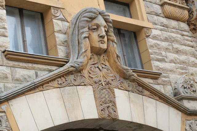 Art nouveau building in Riga, Baltic states