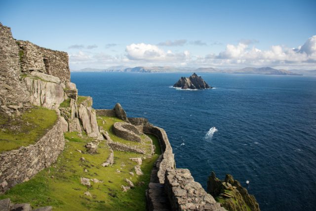 Skellig Micheal island in Ireland