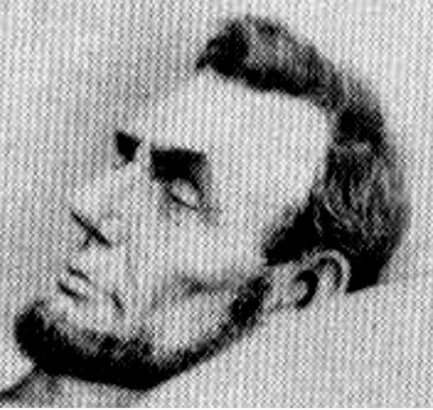 Abraham Lincoln, detail from a carte de visite
