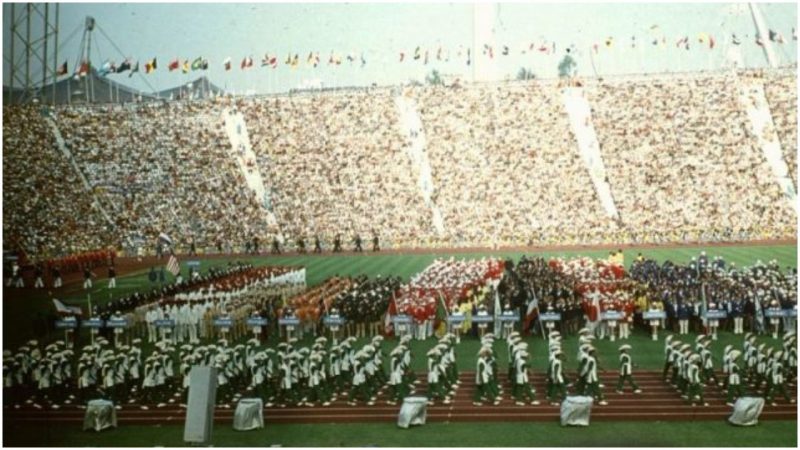Procession of athletes in the Olympic Stadium- 1972 Summer Olympics, Munich, Germany Author: Romák Éva CC BY-SA 3.0
