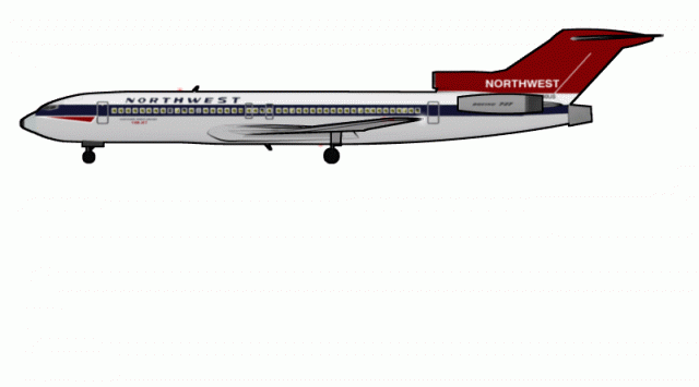 An animation of the 727’s rear airstair, deploying in flight. The gravity-operated apparatus remained open until the aircraft landed. Photo: I, Anynobody CC BY 2.5