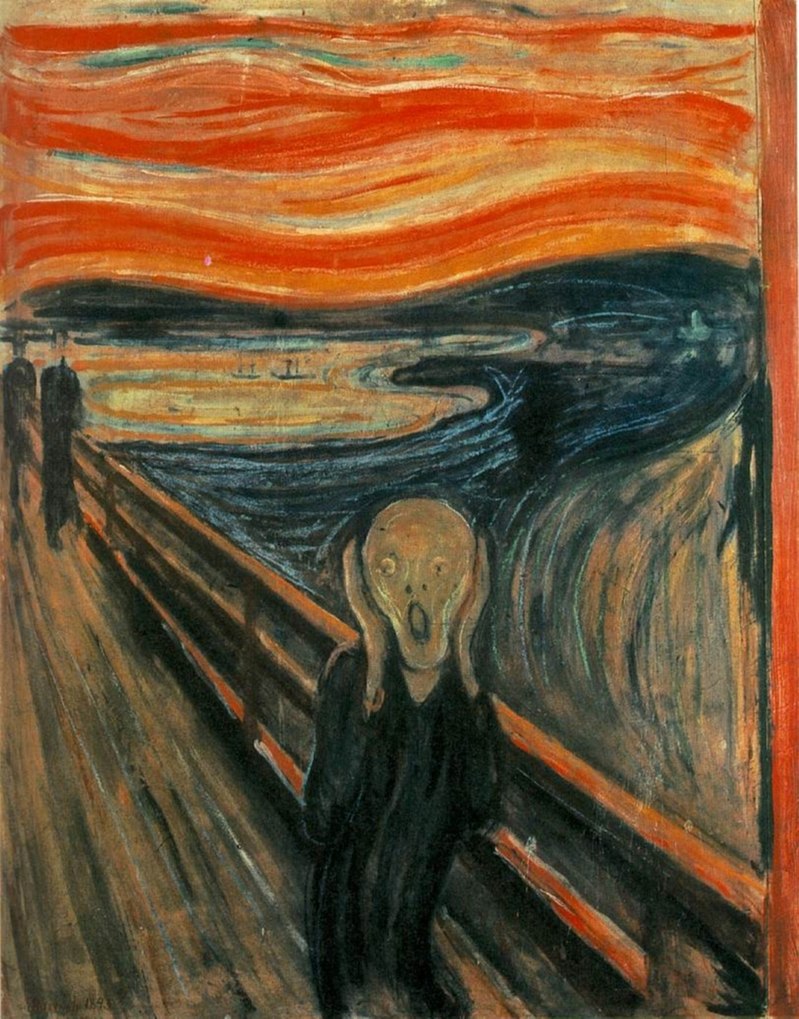 Edvard Munch's famous painting "The Scream" may have been partially