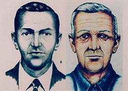 FBI sketches of Cooper, with age progression.